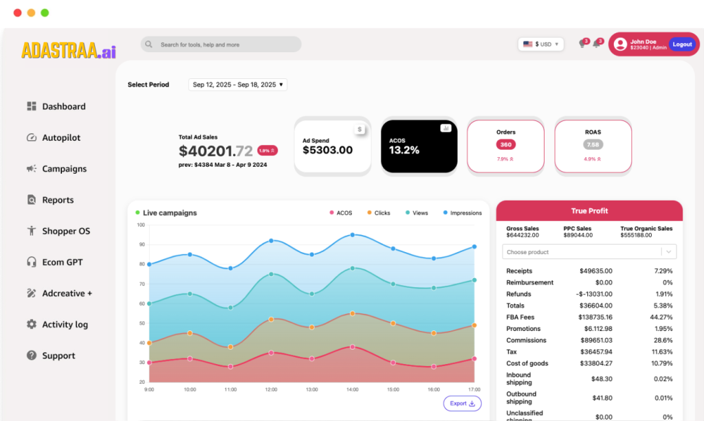 Adastraa AI logo and platform overview